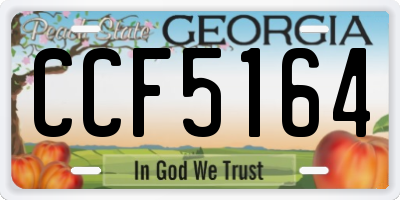 GA license plate CCF5164