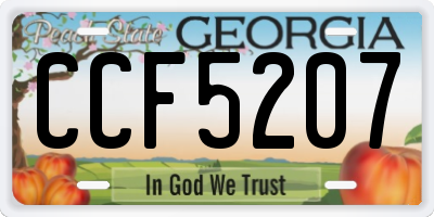 GA license plate CCF5207