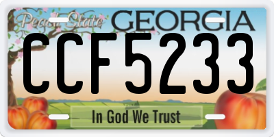 GA license plate CCF5233