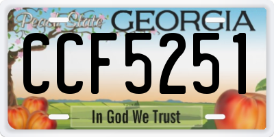 GA license plate CCF5251