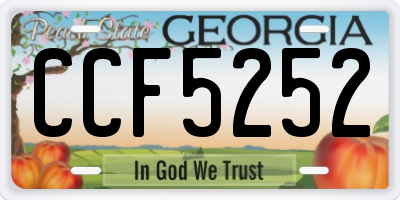 GA license plate CCF5252