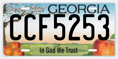 GA license plate CCF5253