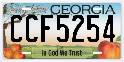 GA license plate CCF5254