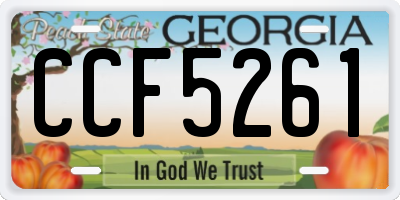 GA license plate CCF5261