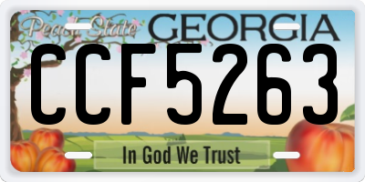 GA license plate CCF5263