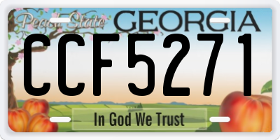 GA license plate CCF5271
