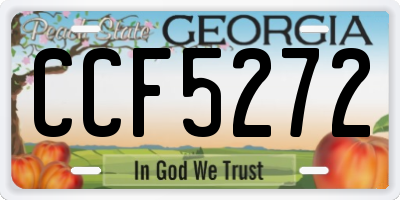 GA license plate CCF5272