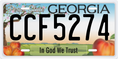 GA license plate CCF5274