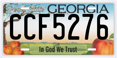 GA license plate CCF5276