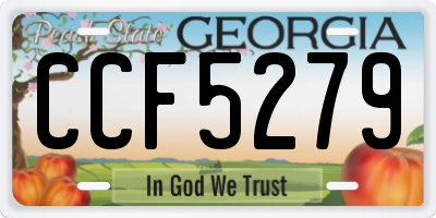 GA license plate CCF5279