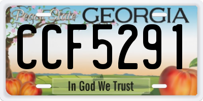 GA license plate CCF5291