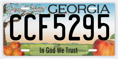 GA license plate CCF5295