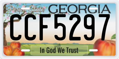 GA license plate CCF5297