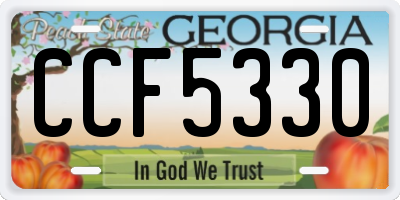 GA license plate CCF5330