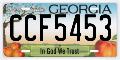 GA license plate CCF5453