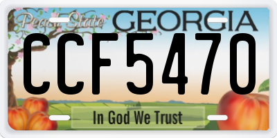GA license plate CCF5470