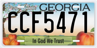 GA license plate CCF5471