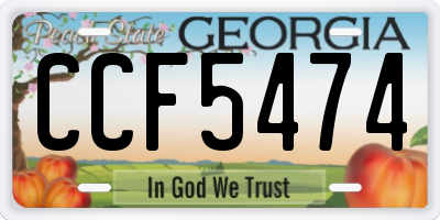 GA license plate CCF5474