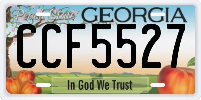 GA license plate CCF5527