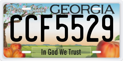GA license plate CCF5529