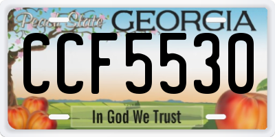 GA license plate CCF5530