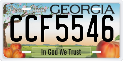 GA license plate CCF5546