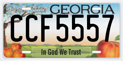 GA license plate CCF5557