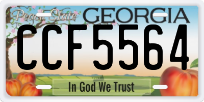 GA license plate CCF5564