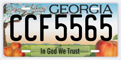 GA license plate CCF5565