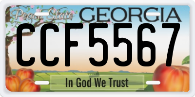 GA license plate CCF5567