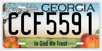 GA license plate CCF5591