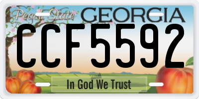 GA license plate CCF5592