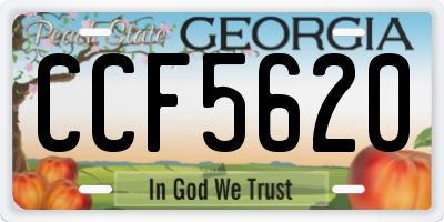 GA license plate CCF5620