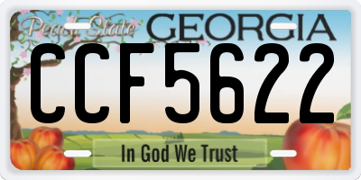 GA license plate CCF5622