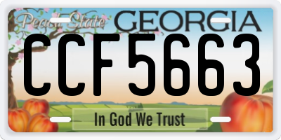 GA license plate CCF5663