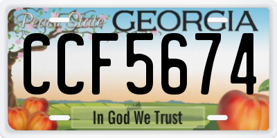 GA license plate CCF5674