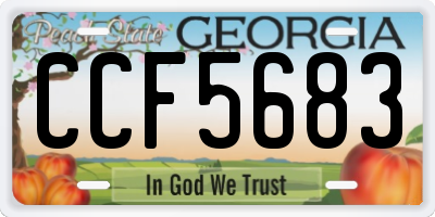 GA license plate CCF5683