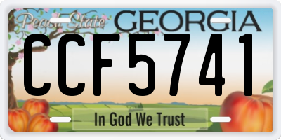 GA license plate CCF5741