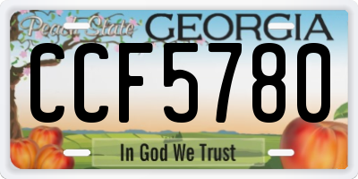 GA license plate CCF5780