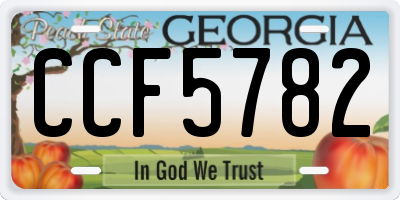 GA license plate CCF5782