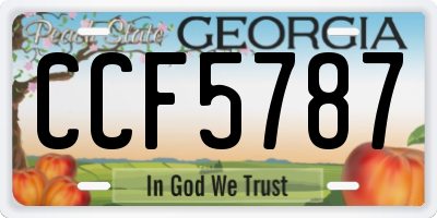 GA license plate CCF5787