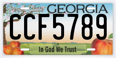 GA license plate CCF5789