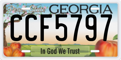 GA license plate CCF5797