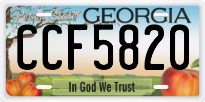 GA license plate CCF5820