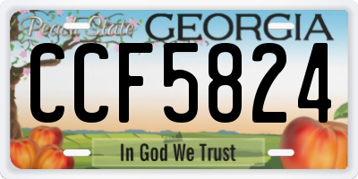 GA license plate CCF5824