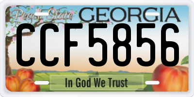 GA license plate CCF5856