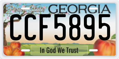 GA license plate CCF5895