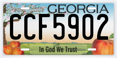 GA license plate CCF5902