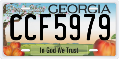 GA license plate CCF5979