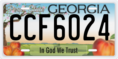 GA license plate CCF6024